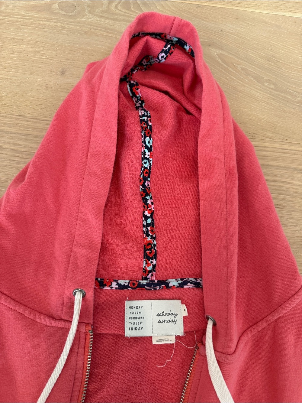 Anthropologie Coral Women’s Hooded Zip Jacket with Ruffle Hem size s - Picture 3 of 14